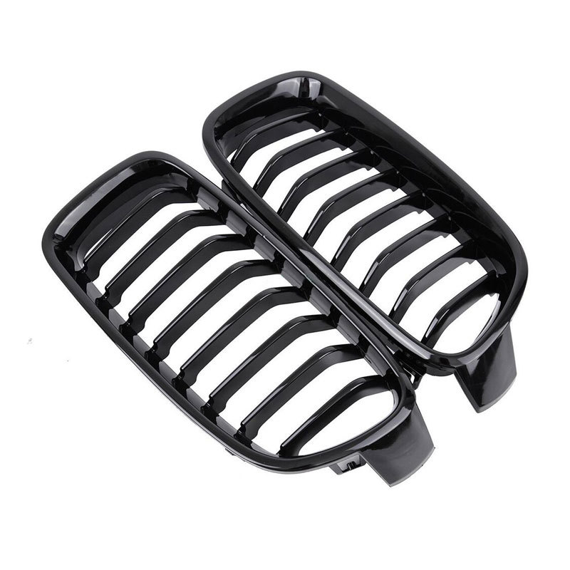 BMW 3 Series F30/F31 (2012–2018) Gloss Black Double Slat Front Kidney Grilles