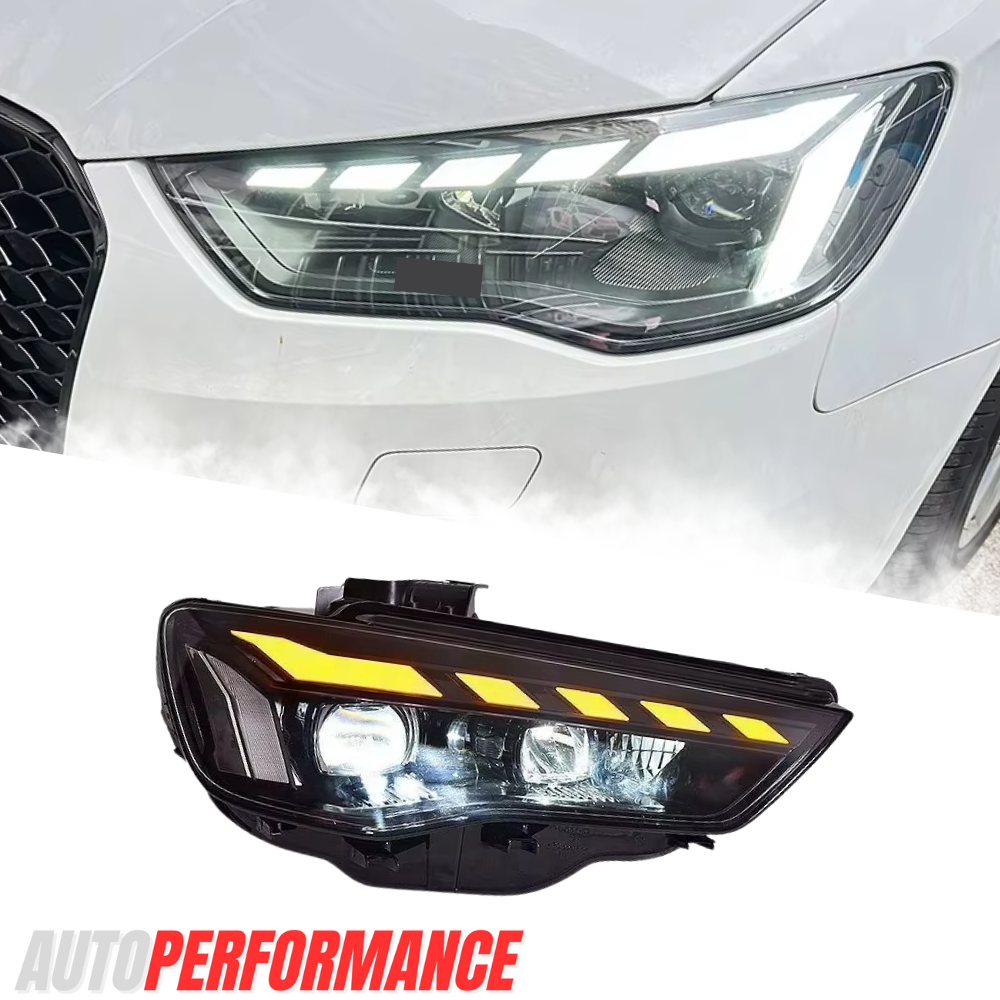 Audi A3/S3 8V (2013–2016) LED Upgrade Headlights – DRL & Projector, Gloss Black