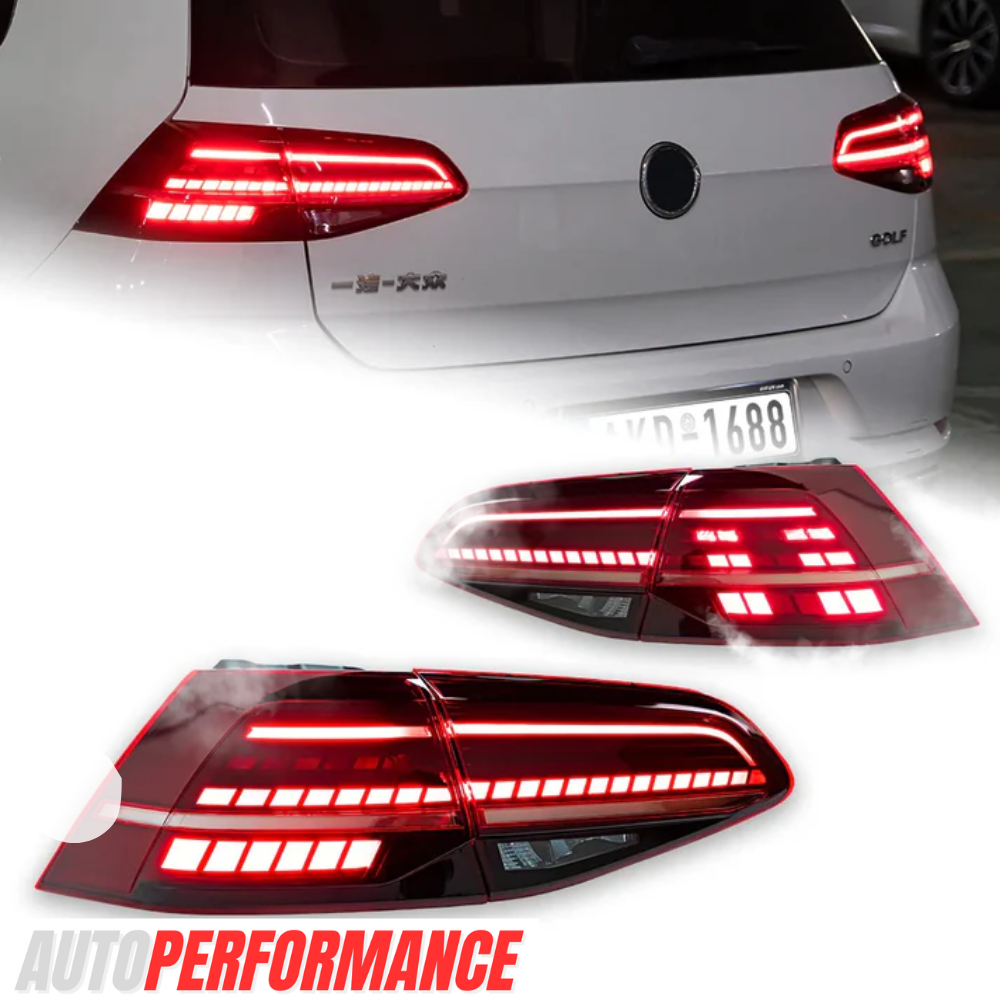 VW Golf 7 / 7.5 LED Dynamic Tail Lights (2013-2020) – Animation Sequential, Smoke / Red Lens