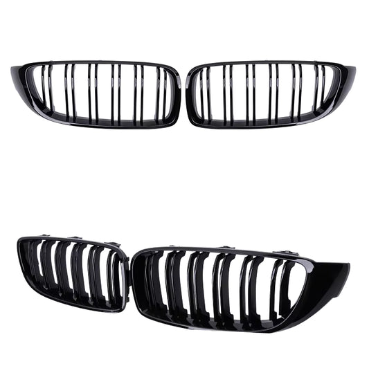 Gloss Black M4 Style Front Bumper Bar Grill Bodykit for BMW 4 Series F32 F33 F36 & F80 M3 F82 F83 M4