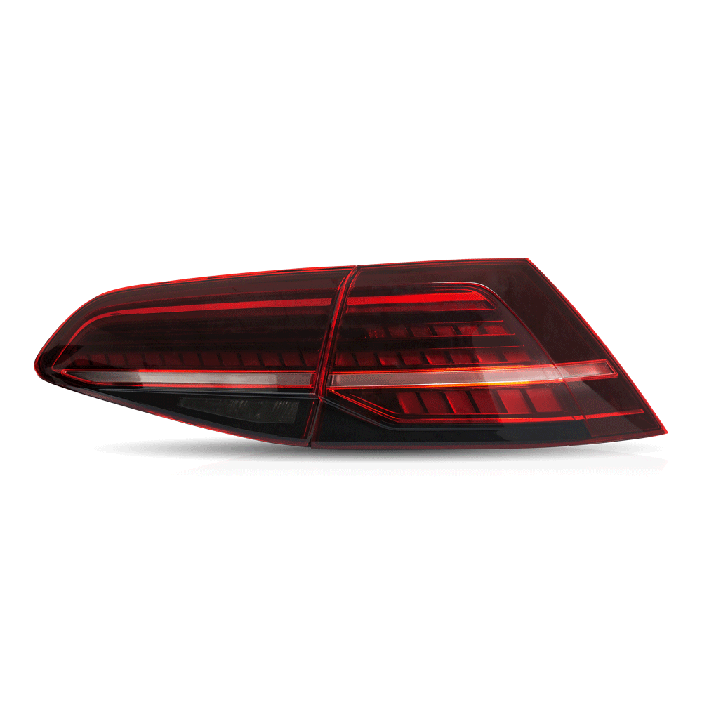VW Golf 7 / 7.5 LED Dynamic Tail Lights (2013-2020) – Animation Sequential, Smoke / Red Lens