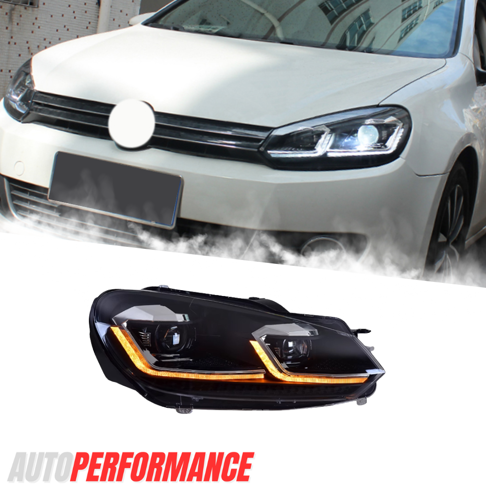 Volkswagen Golf MK6 (2010–2012) LED Headlights – MK7/R20 Style, DRL & Projector Upgrade