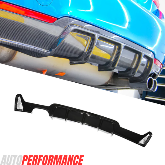 F32/F33/F36 Single  Rear Diffuser – ABS Carbon/Gloss Black