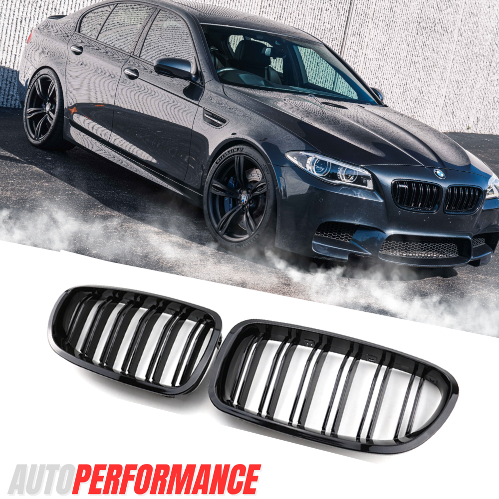 F10 2010-2017 BMW Gloss Black Front Grilles