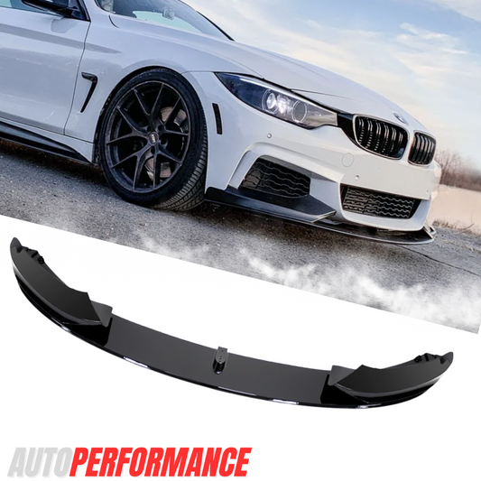 Auto Performance Style Gloss Black ABS F32 Front Bumper Lip Winglet Splitter for BMW 4 Series F32 F33 F36 M Sport 2012-2019