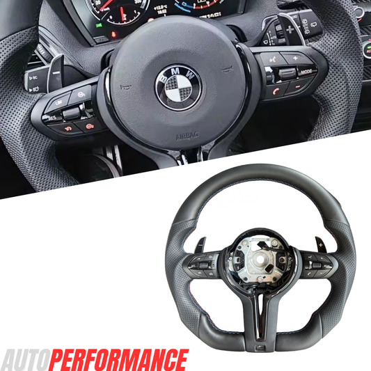 BMW F Series Steering Wheel Flat Bottom with M Stitching 13-19